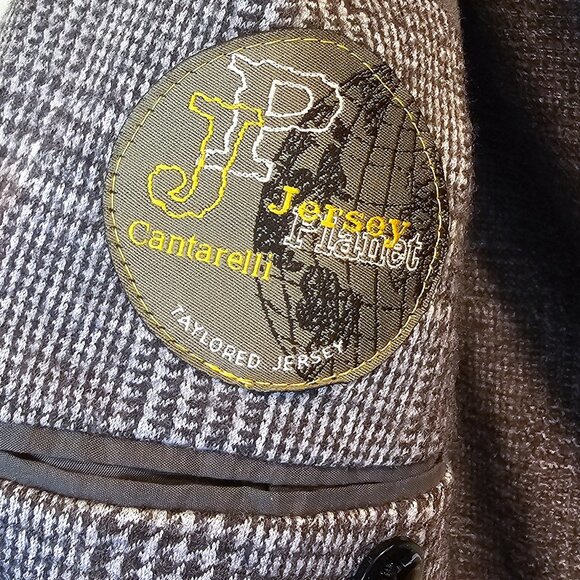 Cantarelli Prince of Wales blazer/sport coat (wool/cotton) - Picture 7 of 8